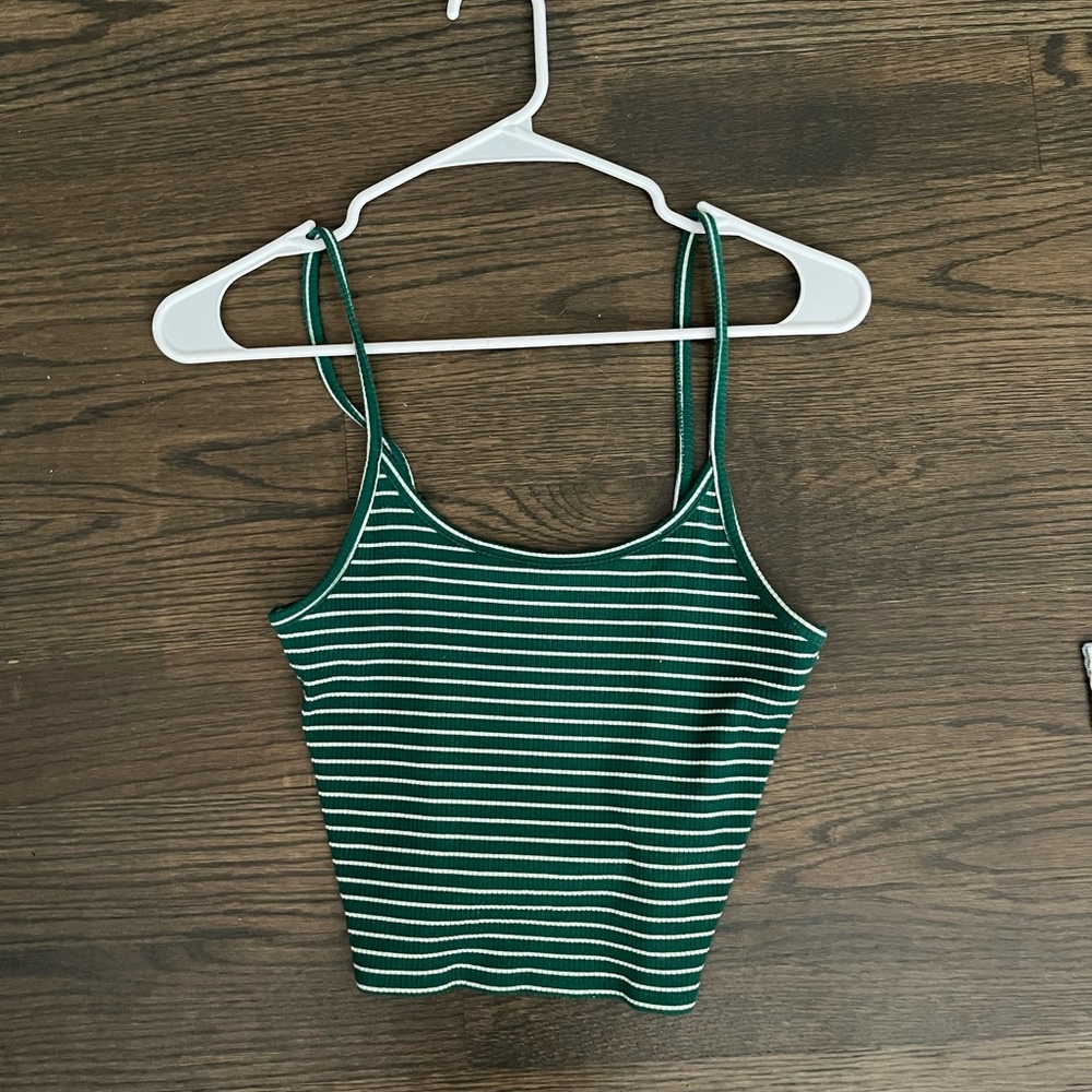 green striped tank top